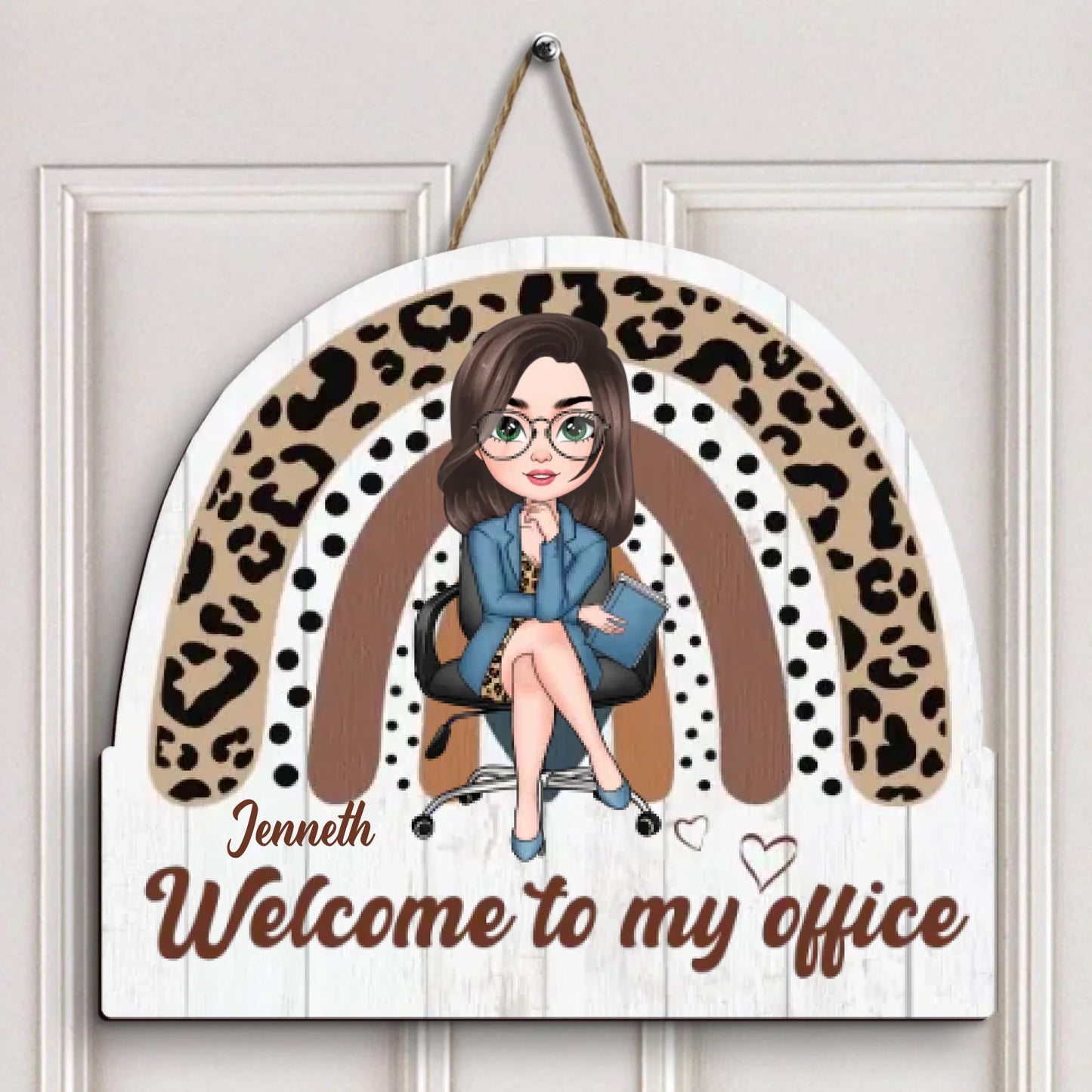 Personalized Custom Door Sign - Birthday, Welcoming Gift For Office Staff - Welcome To My Office