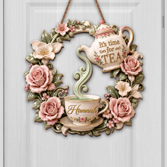 Custom Tea Lover Wooden Sign - Personalized Gifts For Tea Lovers - It’s Always Time For Tea