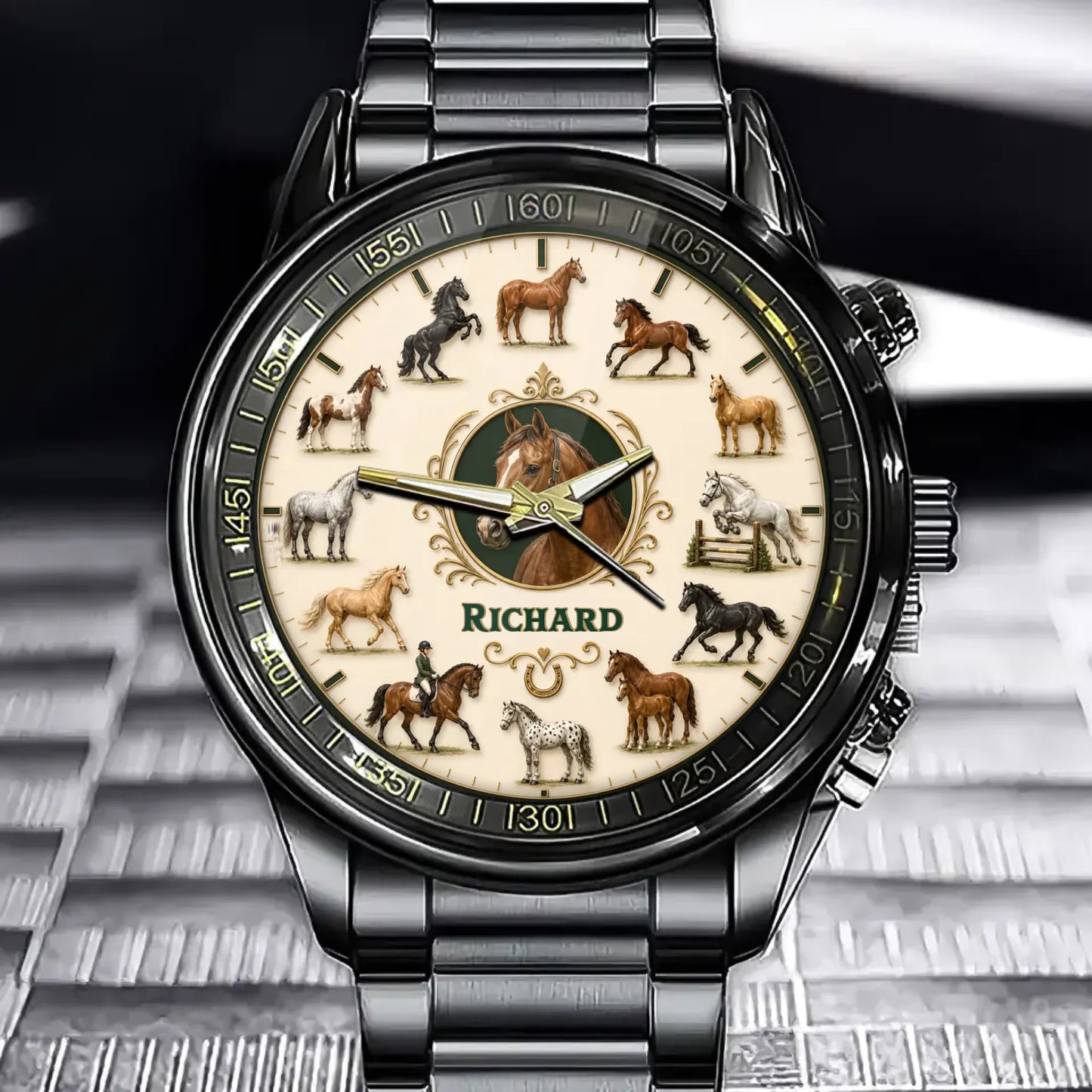 Custom Equestrian Horse Watch - Personalized Birthday Gifts For Horse Lovers & Riders