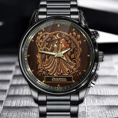 Custom Witch Watch - Personalized Name Gift for Witch Lovers - Choose from 4 Magical Designs