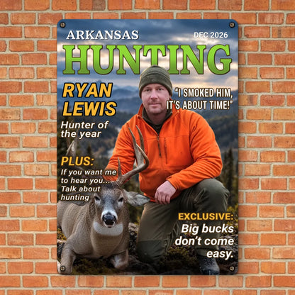 Custom Photo Hunting Best Shot of the Season Gifts - Personalized Metal Sign