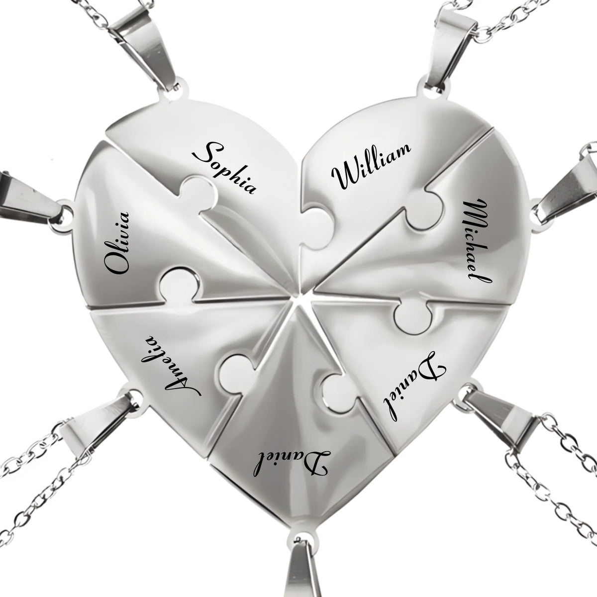 Pieces of Us™ – Personalized Family Puzzle Necklace (5)