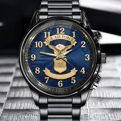 Custom Military Watch - Personalized Name Gift For Veterans - Honor In Every Second