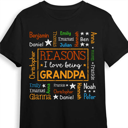 Personalisiertes Geschenk für Opa Gründe, warum ich es liebe, Word Art Shirt - Hoodie - Sweatshirt