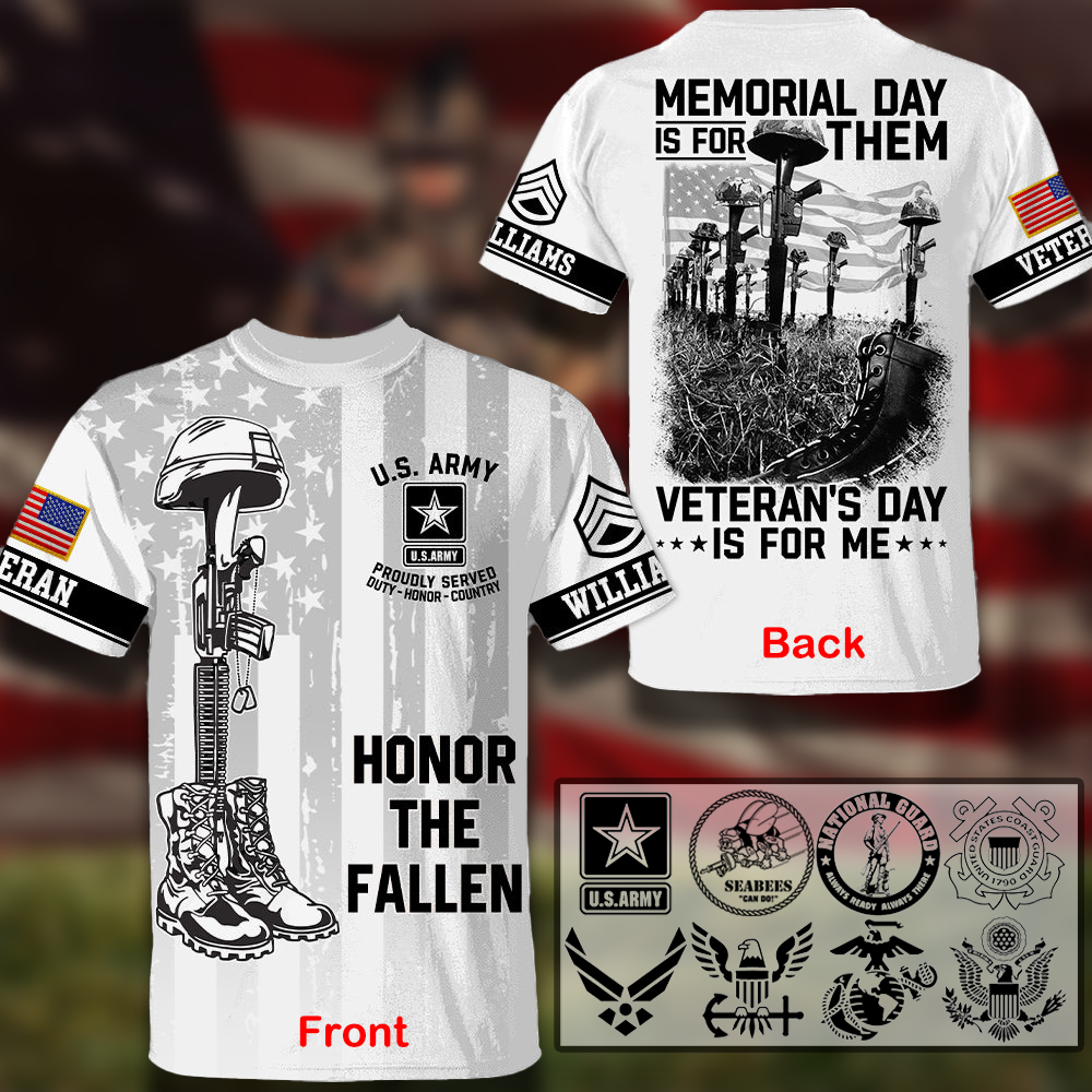 Custom All Over Print Shirt Memorial Day Is For Them Veteran's Day Is For Me Polo Shirt For Veteran