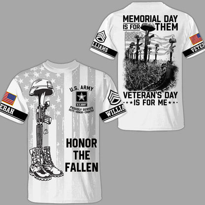 Custom All Over Print Shirt Memorial Day Is For Them Veteran's Day Is For Me Polo Shirt For Veteran