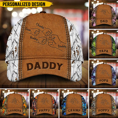 Casquette personnalisée pour la fête des pères avec le poing de grand-père, papa et papa