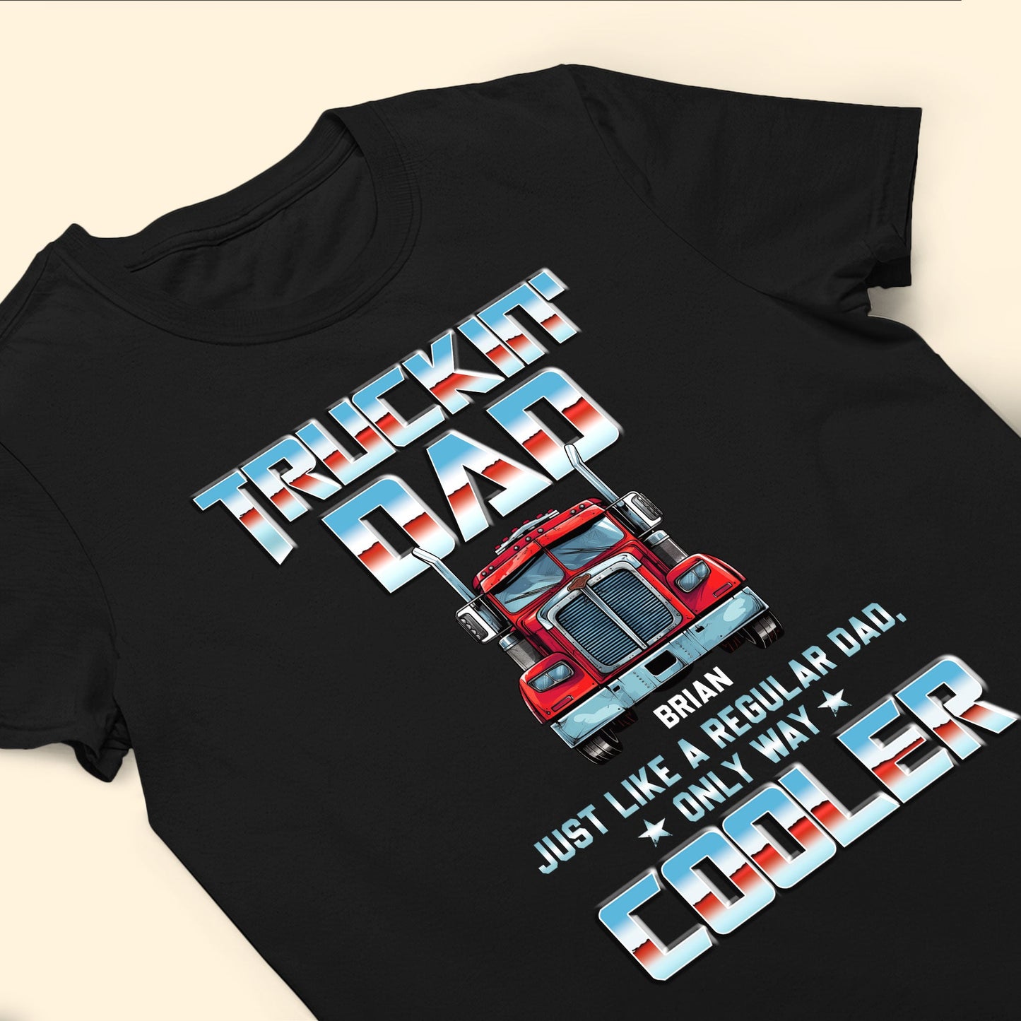 Cooler Trucker-Papa - Personalisiertes Shirt 