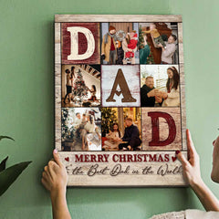 Papa Fotocollage Posterdruck, personalisierte Geschenke für Papa, beste Weihnachtsgeschenke 