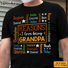 Personalized Gift For Grandpa Reasons I Love Being Word Art Shirt - Hoodie - Sweatshirt