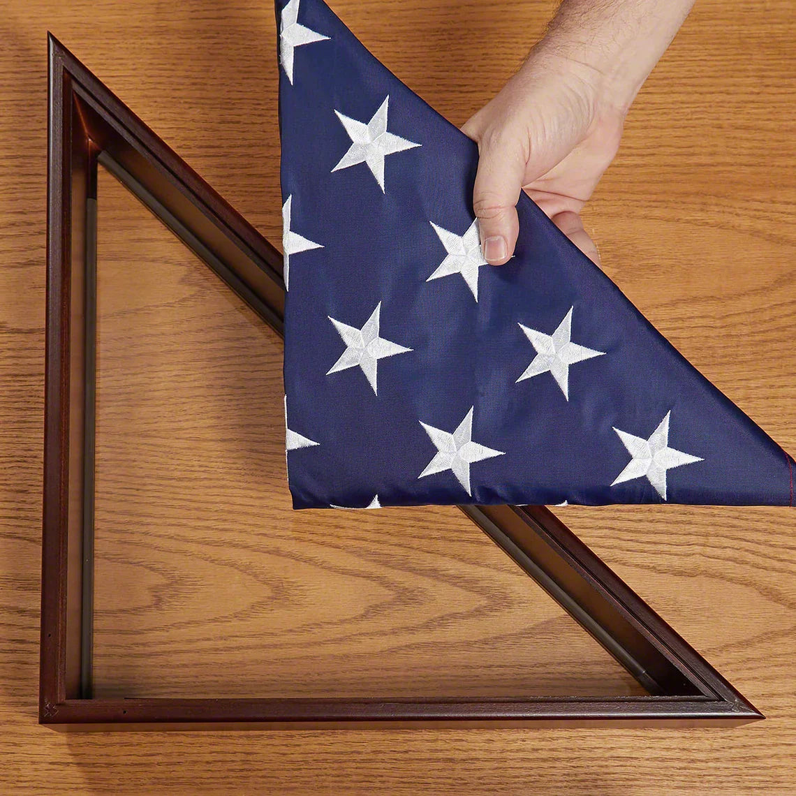 Personalized Army Flag Display Case - US Military Retirement & Burial Flag Case