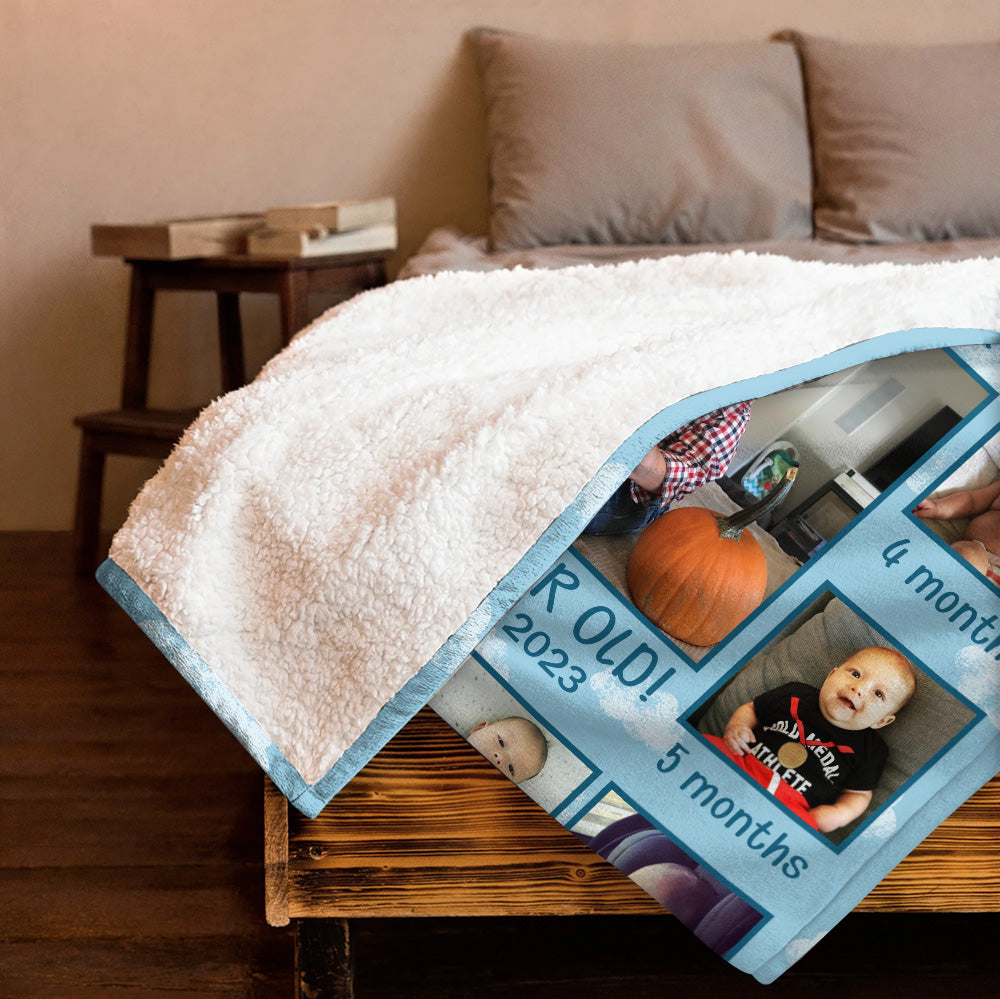 Ein Jahr alte Decke - personalisierte Decke
