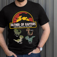 Vater der Raptoren wie ein Spaziergang im Park, personalisiertes Shirt