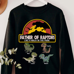 Vater der Raptoren wie ein Spaziergang im Park, personalisiertes Shirt