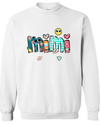 T-shirt personnalisé pour les vacances d'été de grand-mère, surnom et t-shirt tendance d'été pour enfants