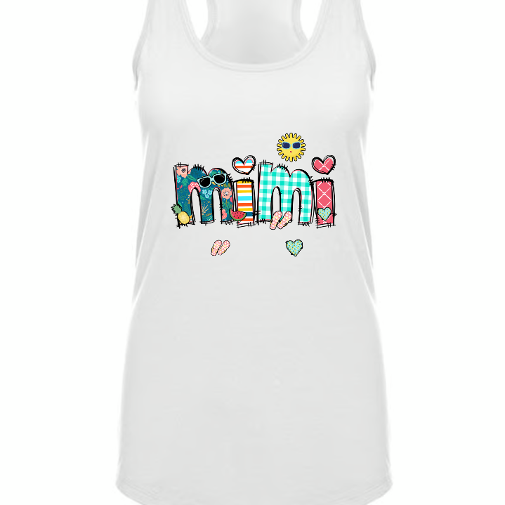 T-shirt personnalisé pour les vacances d'été de grand-mère, surnom et t-shirt tendance d'été pour enfants